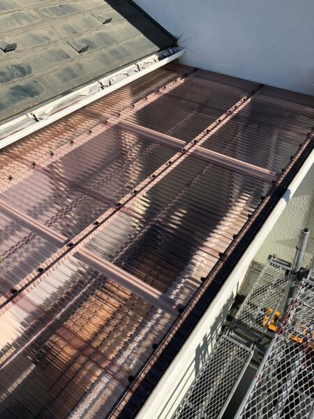 さいたま市北区にてベランダ屋根の張り替え〈波板の張り替え〉の施工後写真