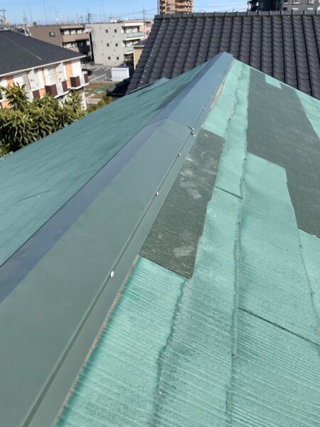 さいたま市緑区にて天窓撤去工事・棟板金交換工事の施工後写真